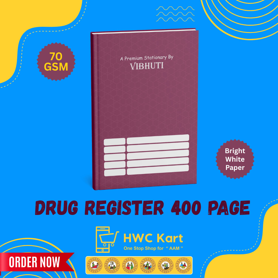 Drug Register For AAM ( Printed Drug Name on Page )